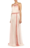 Alberta Ferretti Sorbet Silk Sky Dye Gown In Pink