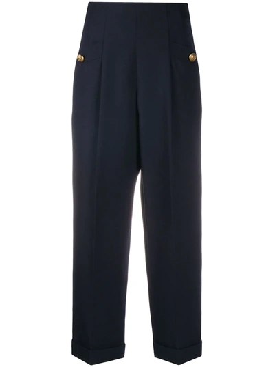 Sandro Sieny High Waisted Trousers In Black