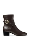 JIMMY CHOO BLANCA BUCKLE ANKLE BOOTS