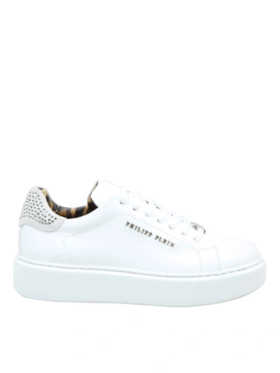Philipp Plein Sneakers Lo-top Statement In White Color Leather