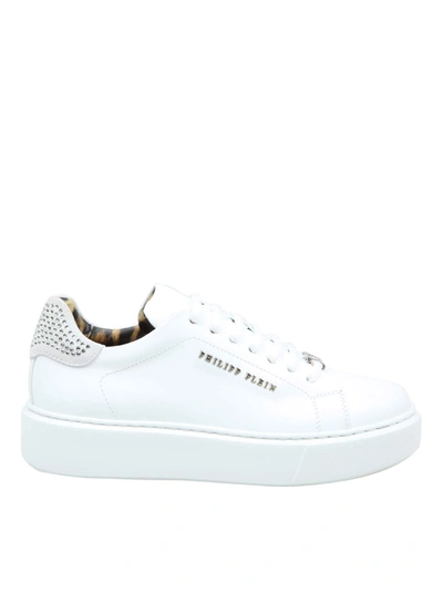 Philipp Plein Trainers Lo-top Statement In White Colour Leather