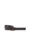 VERSACE BRANDED BUCKLE BELT IN BLACK