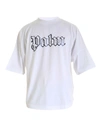 PALM ANGELS BLANK LOGO OVER T-SHIRT IN WHITE