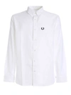 Fred Perry Authentic Button Down Oxford Shirt White - Atterley