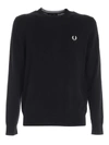 FRED PERRY CLASSIC PULLOVER IN BLACK