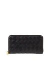 BOTTEGA VENETA ZIP WALLET IN BLACK