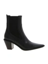 CASADEI CHELSEA SPACE COWGIRL ANKLE BOOTS IN BLACK