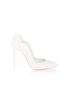 Christian Louboutin Hot Chick 100 Patent Leather Pumps In White