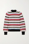 GANNI STRIPED KNITTED SWEATER