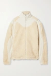 GMBH ERCAN WOOL-BLEND FELT AND FAUX SHEARLING JACKET