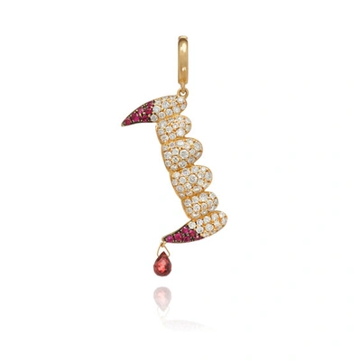 Annoushka X The Vampire's Wife 18ct Yellow Gold Fangs Charm