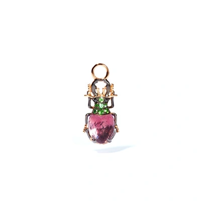 Annoushka Mythology 18ct Rose Gold Amethyst Beetle Single Earring Drop