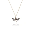 ANNOUSHKA LOVE DIAMONDS 18CT YELLOW GOLD DRAGONFLY NECKLACE,021010