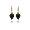 ANNOUSHKA TOUCH WOOD 18CT GOLD SMALL EBONY EARRINGS,027271