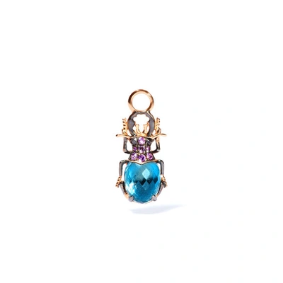 Annoushka 18ct Rose Gold Mythology Topaz Beetle Single Earring Drop