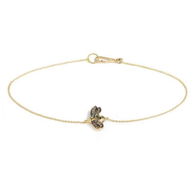 Annoushka 18kt Yellow Gold Love Diamonds Bee Diamond Bracelet In 18ct Yellow Gold