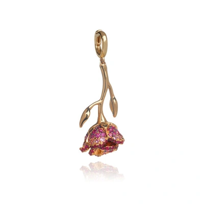 Annoushka X The Vampire's Wife 18ct Yellow Gold Rose Charm Pendant