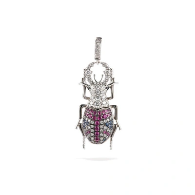 Annoushka 18ct White Gold British Beetle Charm Pendant