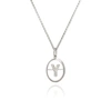 ANNOUSHKA 18CT WHITE GOLD DIAMOND INITIAL Y NECKLACE,B028486