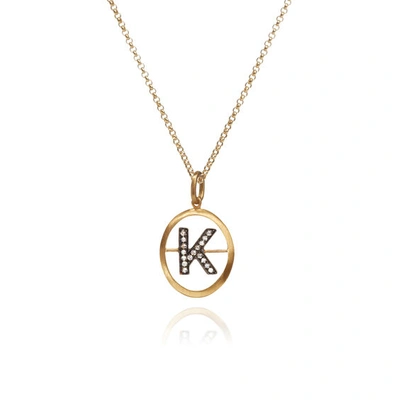 Annoushka 14kt And 18kt Yellow Gold Diamond Initial K Necklace