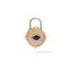 ANNOUSHKA LOVELOCK 18CT YELLOW GOLD SAPPHIRE EVIL EYE CHARM PENDANT,030234