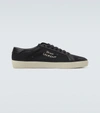 Saint Laurent Court Classic Sl06 Canvas Trainers In Black