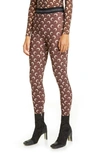Marine Serre Stretch Recycled Fabric Moon Leggings In Moon Brown