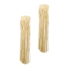 ANISSA KERMICHE GRAND FIL D'OR FRINGED GOLD-PLATED DROP EARRINGS,3917511