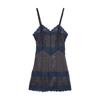 Wacoal Embrace Lace Embroidered Tulle Chemise In Nine Iron/ensign Blue