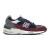 NEW BALANCE NEW BALANCE NAVY AND BURGUNDY MADE IN UK 991 SNEAKERS