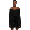 SHUSHU-TONG SHUSHU/TONG SSENSE EXCLUSIVE BLACK RAW EDGE CARDIGAN