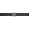 LOEWE BLACK CONTRAST STITCH ANAGRAM BELT