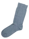 Marcoliani Men's Pin-dot Pima Cotton Socks In Light Blue