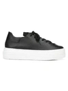 Sam Edelman Pippy Leather Platform Sneakers In Black