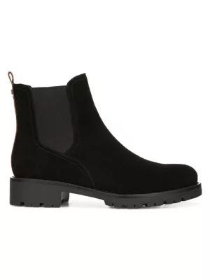 Sam Edelman Jaclyn Lug-sole Suede Chelsea Boots In Black | ModeSens