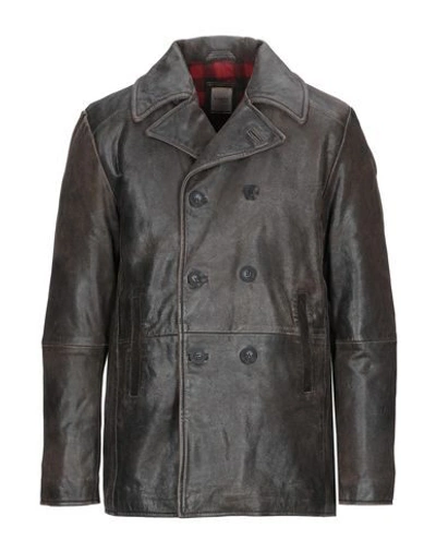 Andrea D'amico Coats In Dark Brown