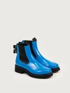 Off-white Logo Tag Chelsea Boots In Blue