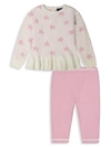 ANDY & EVAN BABY GIRL'S 2-PIECE TOP & PANT STAR KNIT SET,0400013036565