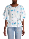ALL THINGS MOCHI EMBELLISHED PRINTED TOP,0400013061128
