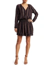 Rails Women's Jasmine Metallic Striped Blouson Dress In Midas Stripe