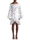 ALL THINGS MOCHI FLORAL FLOUNCE DRESS,0400013061180