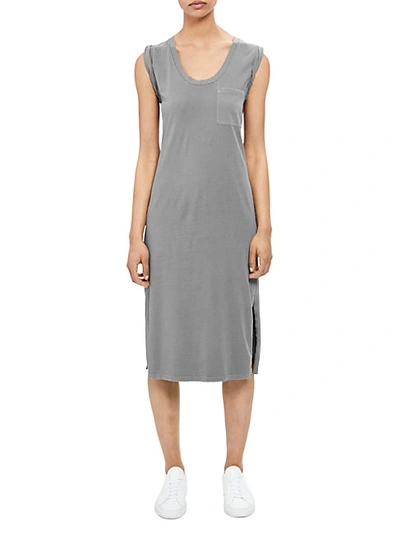 Theory Muscle T-shirt Dress In Melange Grey