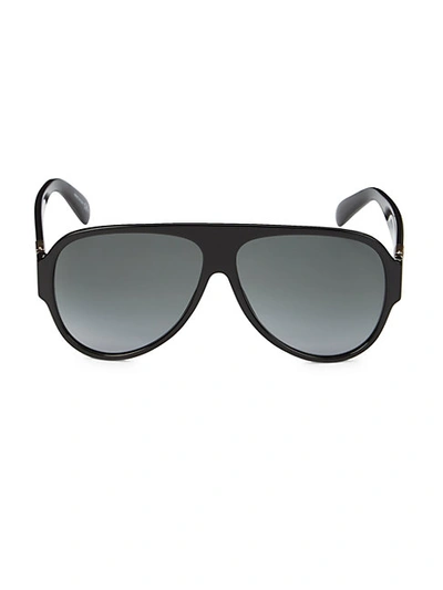 Givenchy Oversized Aviator-style Acetate Sunglasses In Black/dark Grey