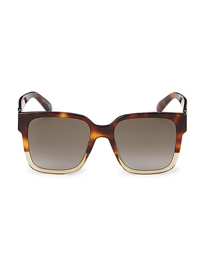 Givenchy 53mm Oversized Square Sunglasses In Havana/ Brown Gradient