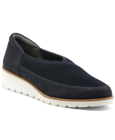 Adrienne Vittadini Trask Women's Stretch Knit Slip-ons Shoe Women's Shoes In Navy