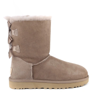 Ugg Bailey Bow Shearling Boot In Taupe
