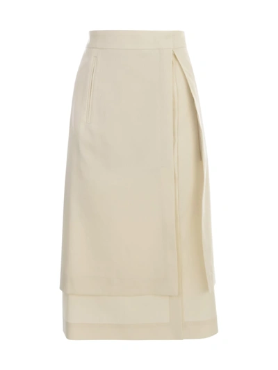 Lemaire Double Skirt In White