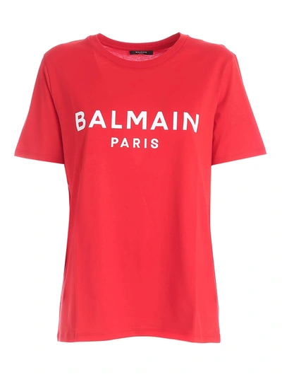 Balmain T-shirt In Red