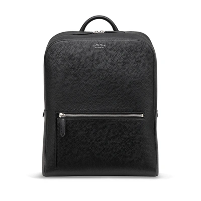 Smythson Zip Around Backpack In Ludlow In Black