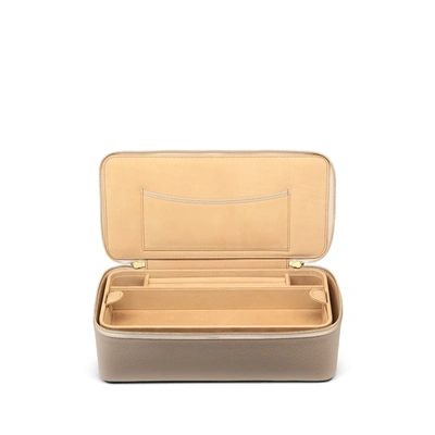 Smythson Jewellery Case In Panama In Sandstone